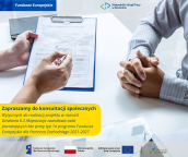 Zapraszamy do udziału w konsultacjach społecznych  Wytycznych do realizacji projektu w ramach Działania 6.3 Aktywizacja zawodowa osób pozostających bez pracy typ 1a programu Fundusze Europejskie dla Pomorza Zachodniego 2021-2027