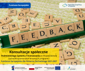 Konsultacje społeczne Podmiotowego Systemu Finansowania w Województwie Zachodniopomorskim w ramach Programu Fundusze Europejskie dla Pomorza Zachodniego na lata 2021-2027