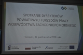 Spotkanie Dyrektorów Powiatowych Urzędów Pracy województwa zachodniopomorskiego