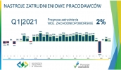 Stan równowagi w zakresie planów zatrudnieniowych zachodniopomorskich pracodawców w I kwartale 2021 r.