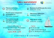 Zaproszenie na bezpłatne warsztaty lipiec - sierpień 2018