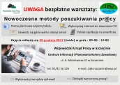 Zapraszamy na bezpłatne warsztaty: „Nowoczesne metody poszukiwania pr@cy”