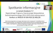 Działanie 7.7 RPO WZ - informacja po spotkaniu online