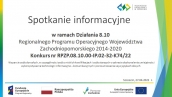 Działanie 8.10 – informacja po spotkaniu online