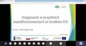 Szkolenie pn. „Księgowość w projektach współfinansowanych ze środków EFS” – zrealizowane