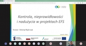 Ostatnie szkolenie pn. „Kontrola, nieprawidłowości i nadużycia w projektach współfinansowanych ze środków EFS w perspektywie finansowej 2014-2020” zrealizowane