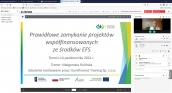 Szkolenie pn. „Prawidłowe zamykanie projektów współfinansowanych ze środków EFS” - zrealizowane