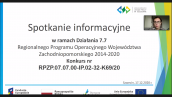 Działanie 7.7 RPO WZ – Informacja po spotkaniu online