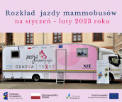 Bezpłatne badania mammograficzne - plan trasy mammobusów.